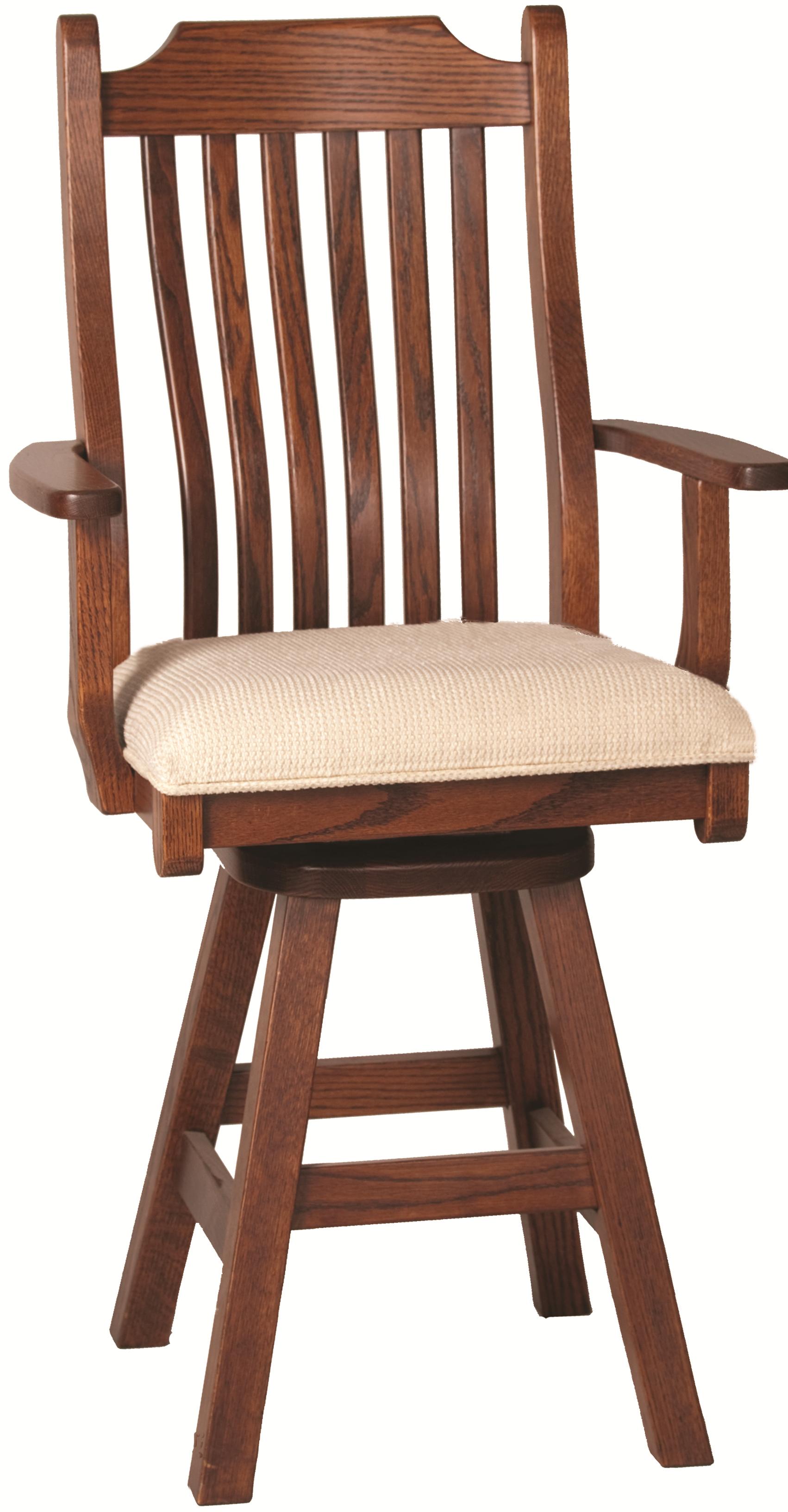 Oakwood Industries Casual Dining 215B Mission Barstool w Slats Mueller Furniture Bar Stool